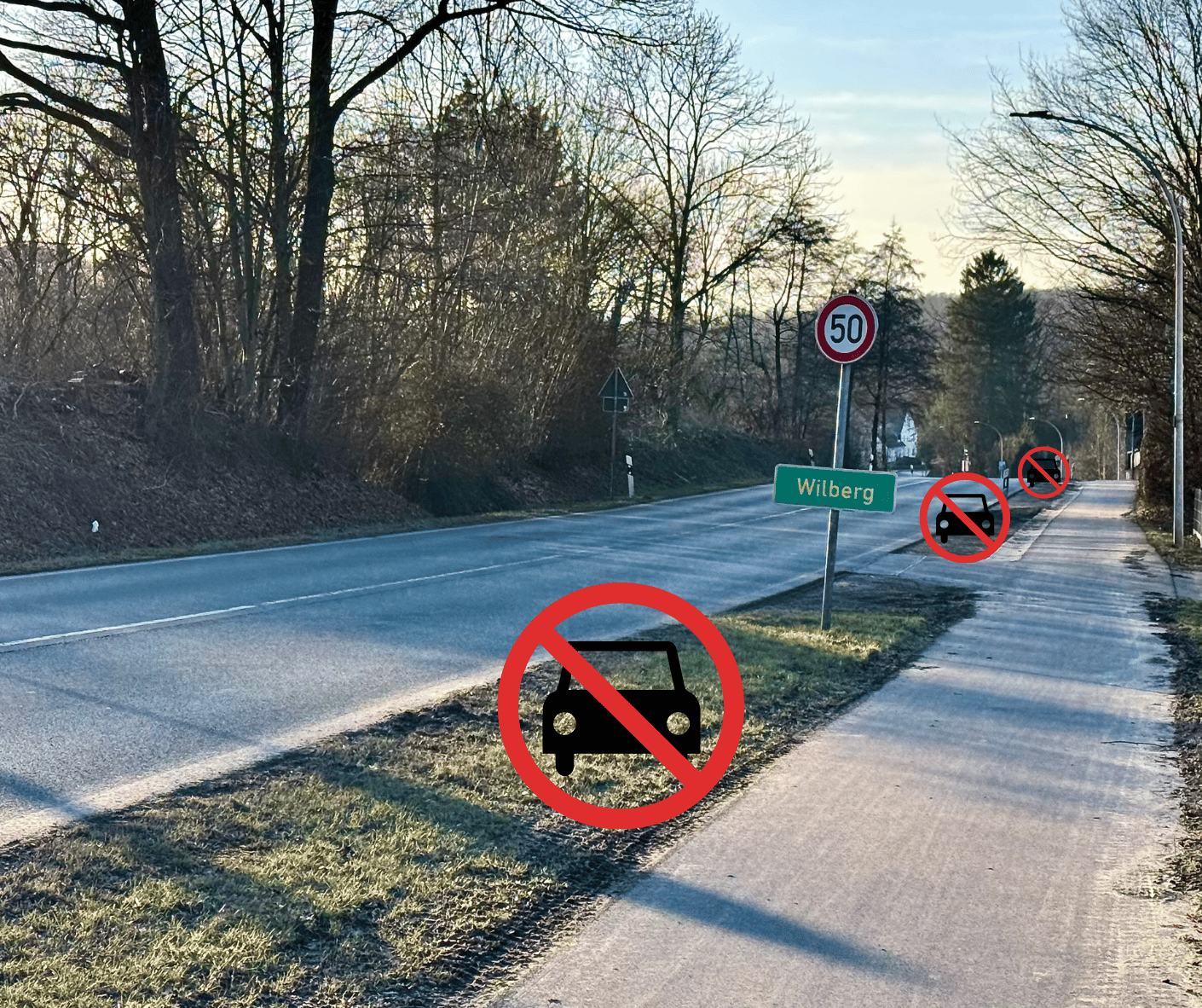 PArkverboz - Landstraße in Wilberg - Red Horn District